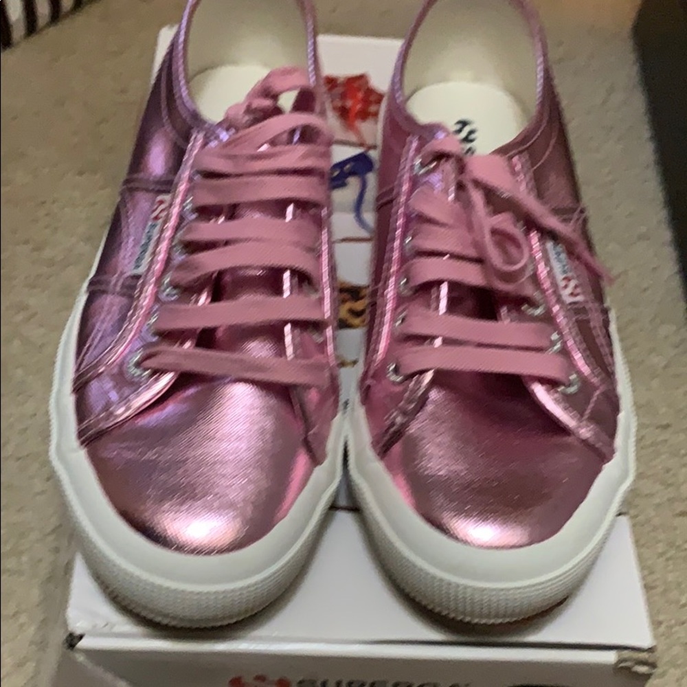 Superga electric pink sneakers
